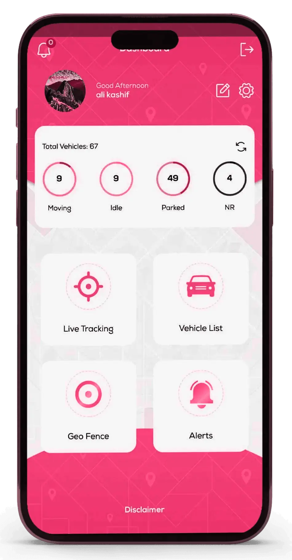 Vehicle Tracking Mobile App